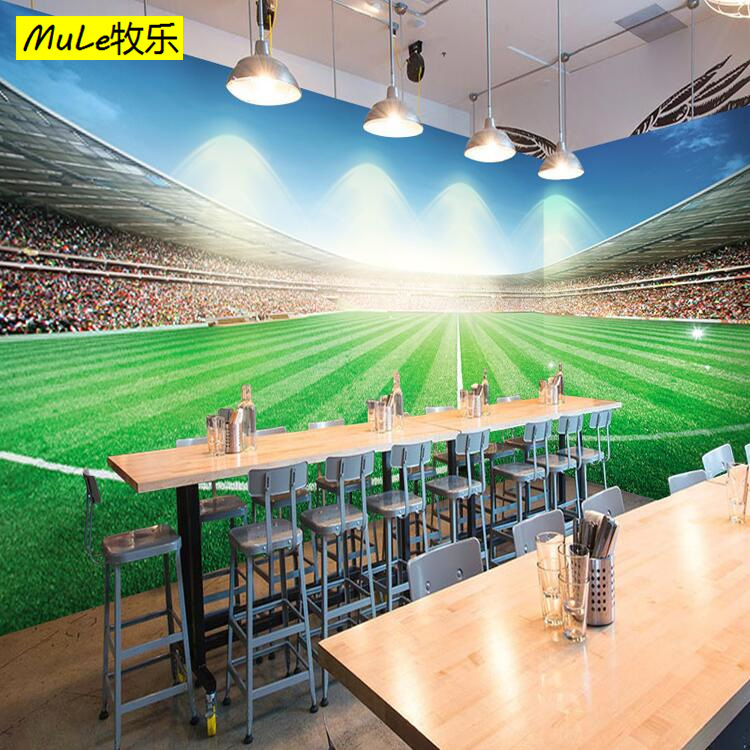 3D世界杯壁纸酒吧KTV餐吧球场主题包间壁画诺坎普足球场背景墙纸
