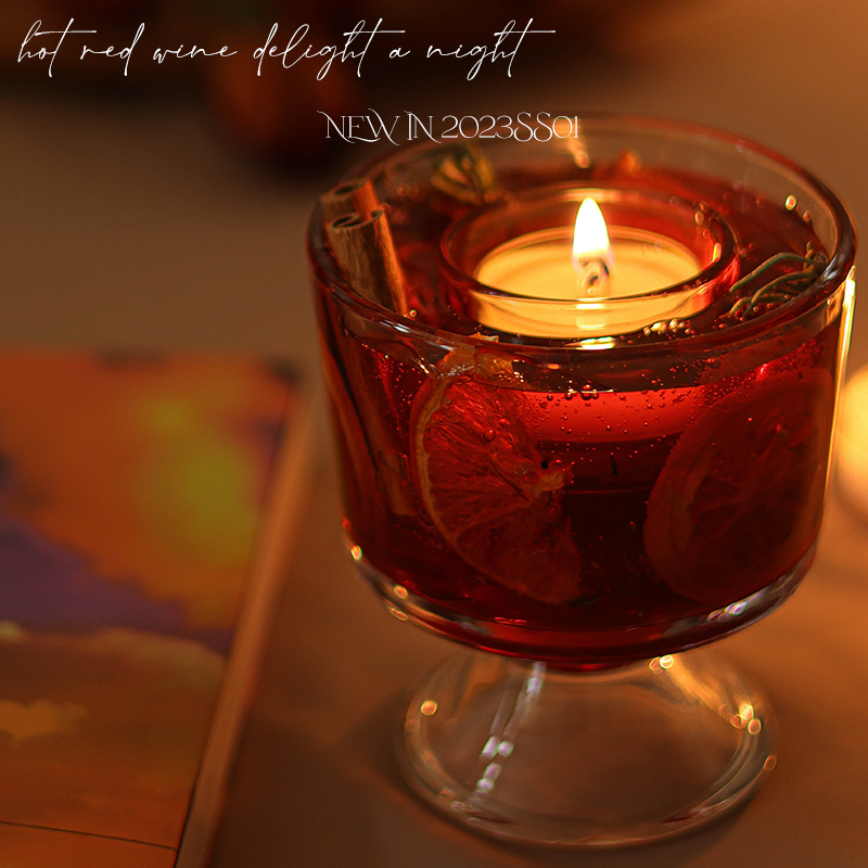 《微醺红酒》氛围感香薰蜡烛创意小众家用烛光晚餐香氛摆拍道具