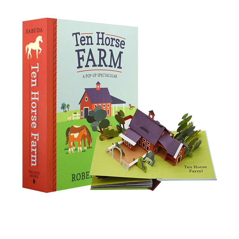 英文原版 Ten Horse Farm A Pop-up Spectacular 十大马场 壮观的场面 精装立体绘本 儿童启蒙认知亲子学习 Robert Sabuda