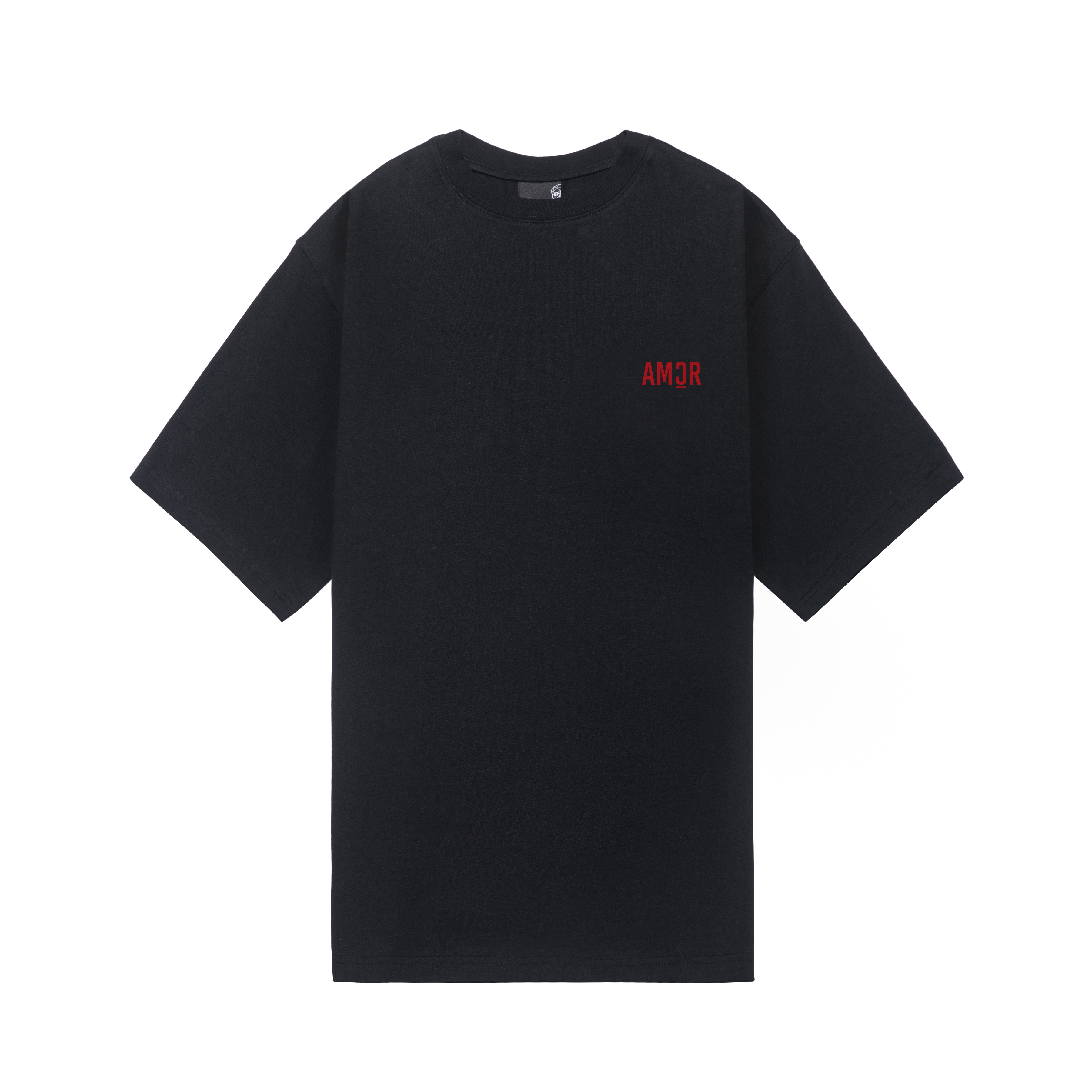AMCR 23夏季新品Sharp黑色纯棉小Logo印花宽松圆领T恤