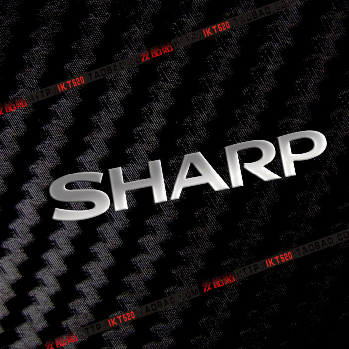 Sharp标志 金属贴 夏普logo 金属贴纸 电脑DIY贴 手机防辐射贴