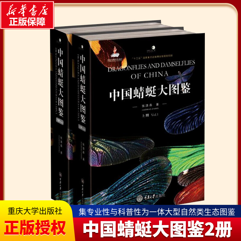 中国蜻蜓大图鉴上下册中国蜻蜓物种种类的彩色图鉴 蜻蜓知识档案书 介绍蜻蜓知识的大型图书科学探索蜻蜓鉴定识别图鉴