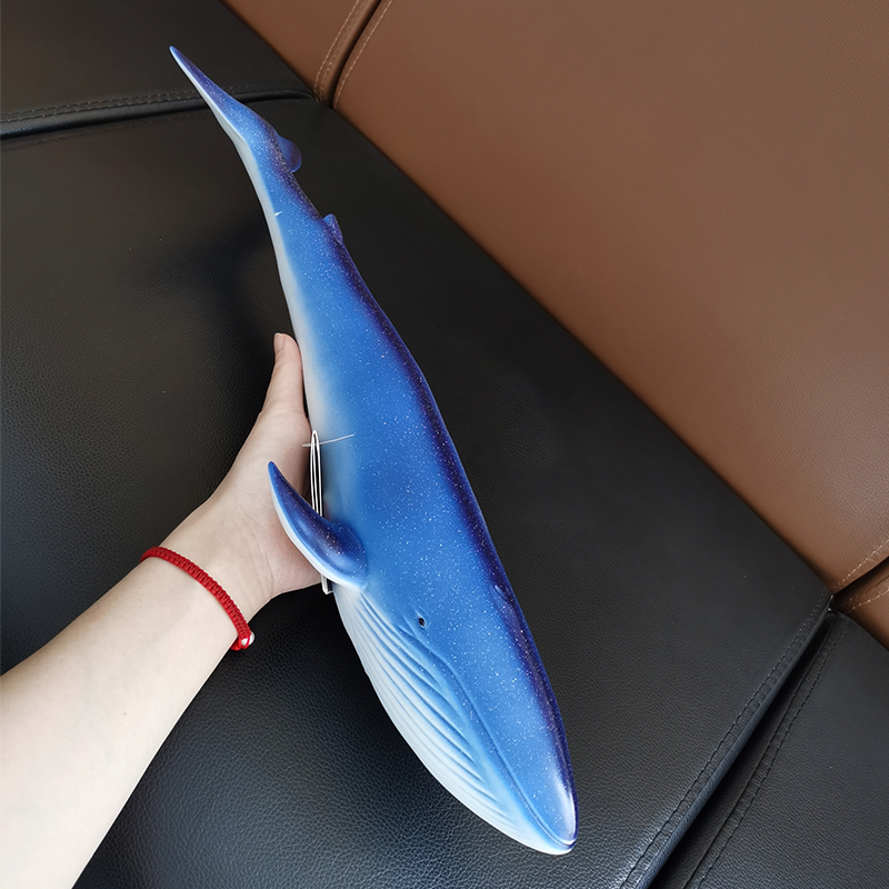 仿真海洋动物软胶大号鲨鱼鲸鱼海豚虎鲸大白鲨儿童玩具鱼小号模型