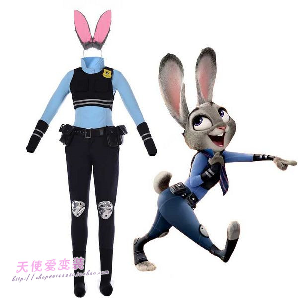 万圣节迪士尼兔八哥人偶服成人警察装兔女郎COSPLAY动漫演出服装