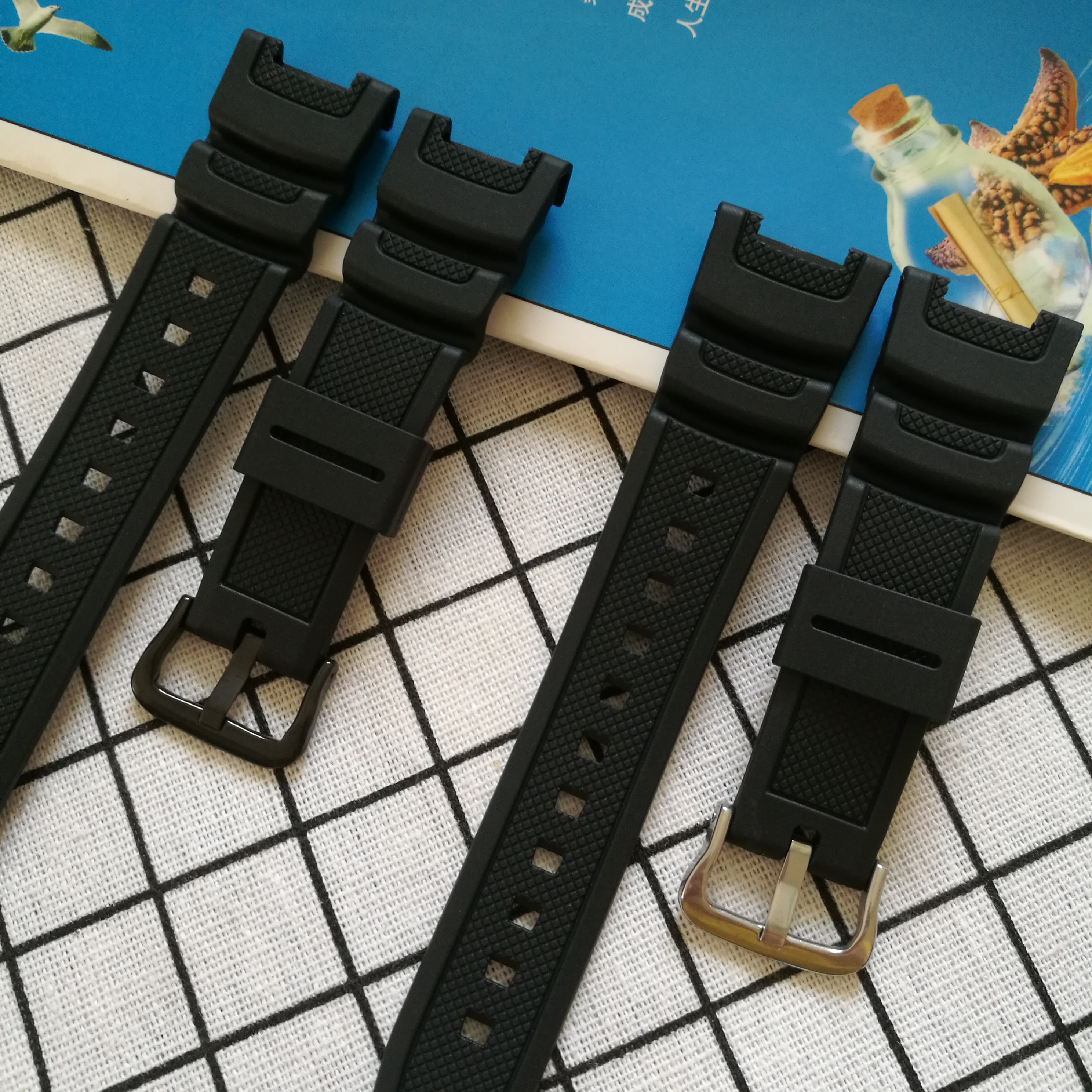 Sport树脂橡胶表带替换SGW100系列男手表带3157 替换卡西欧配件