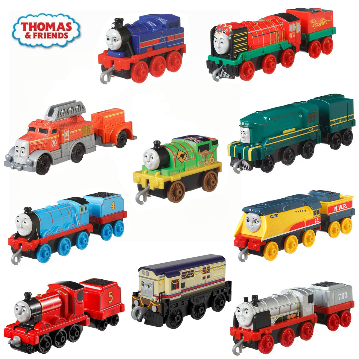 托马斯和朋友轨道大师系列之中型合金火车亨利蕾贝卡高登勇宝玩具
