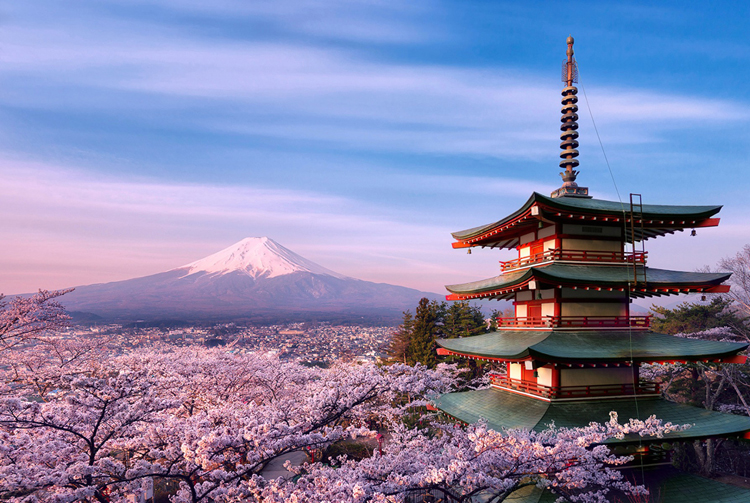 富士山成人1000片木质拼图益智唯美风景日本经典风光进口品质