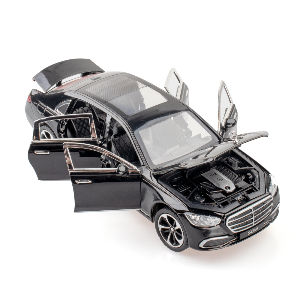 仿真1比24奔驰S400L豪华轿车小汽车合金模型车模收藏摆件玩具轿车