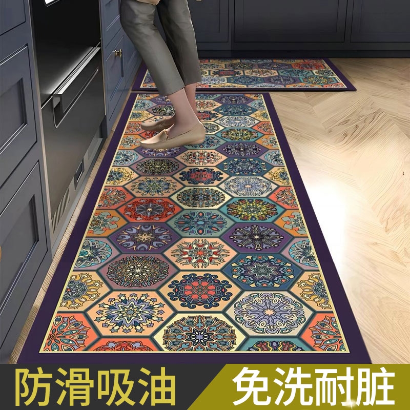 厨房专用硅藻泥地垫防水防油可擦免洗脚垫吸水吸油防滑地毯耐脏
