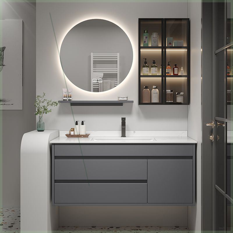 新品卫生间半墙浴室柜定制陶瓷一体盆特殊尺寸洗手池脸盆柜组合洗