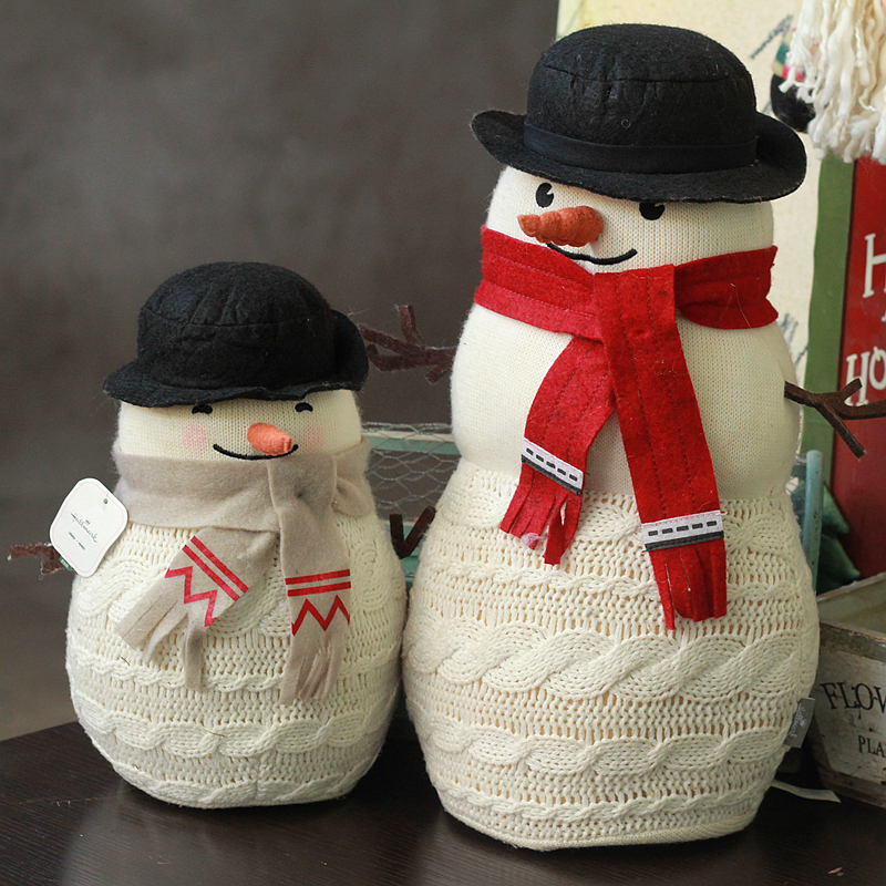 各一个欧洲单可爱的雪人公仔 圣诞节毛绒玩具冬季小礼物 雪人玩偶