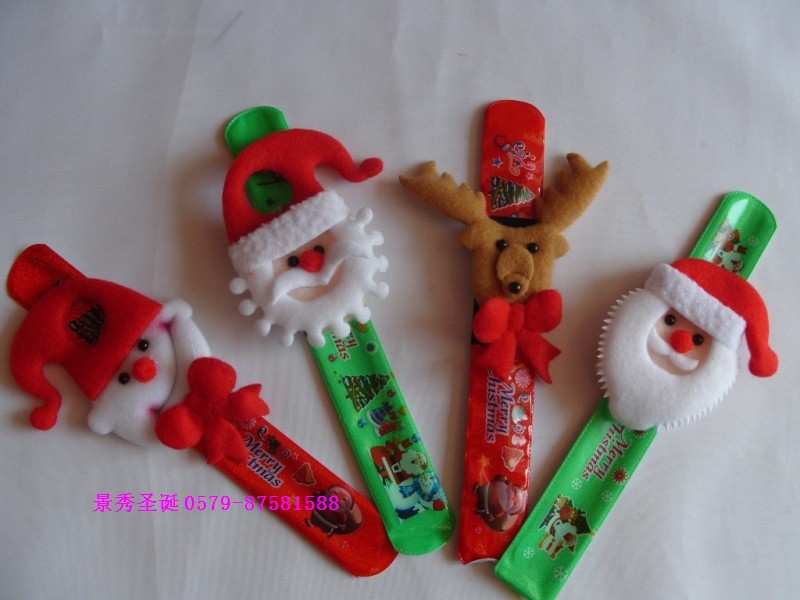 小孩玩具可爱的圣诞老人雪人啪啪圈趴趴圈