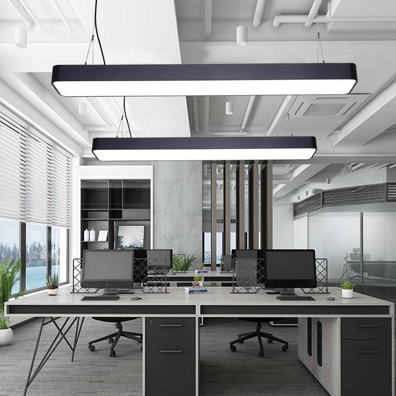 适用于毅胜LED办公室吊灯长条灯现代简约工程吊灯长方形工作办公