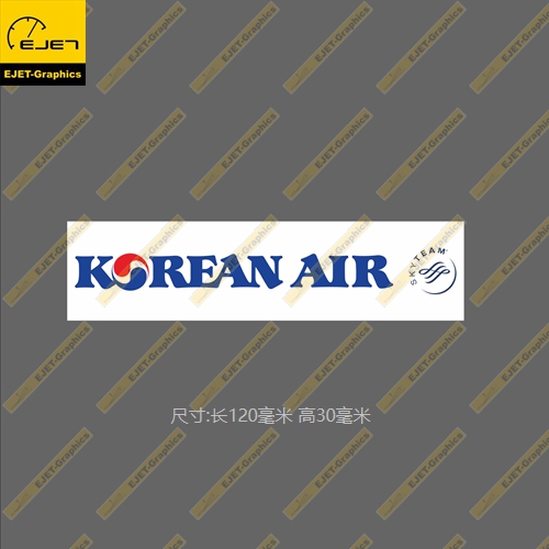 大韩航空天合联盟民航标志个性矩形贴纸RIMOWA行李箱贴车贴