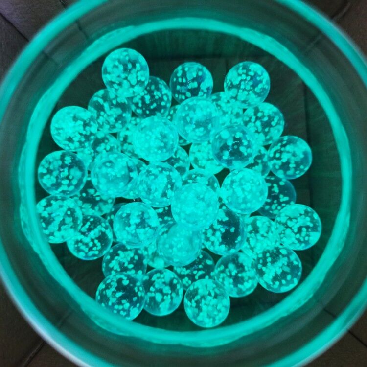 marimo夜光玻璃珠海藻球微景观装饰摆件生态瓶鱼缸水草造景荧光珠