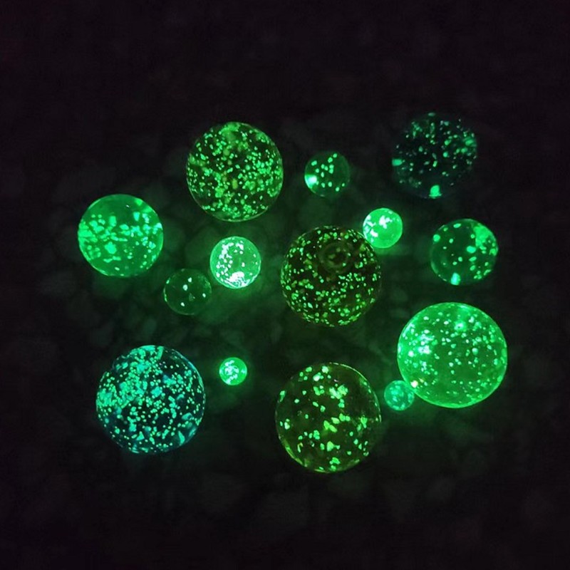 20mm夜光玻璃球会发光夜明珠儿童玩具水晶弹珠鱼缸荧光琉璃珠装饰