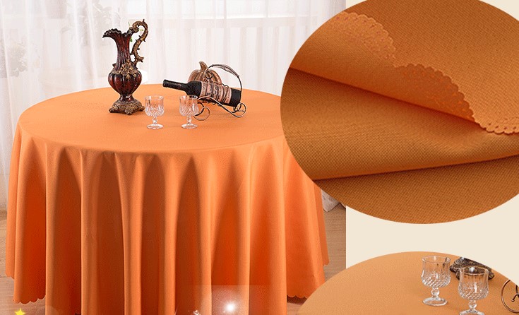 酒店餐馆餐厅饭店婚庆签到欧式会议圆桌布活动布置餐桌布平纹台布
