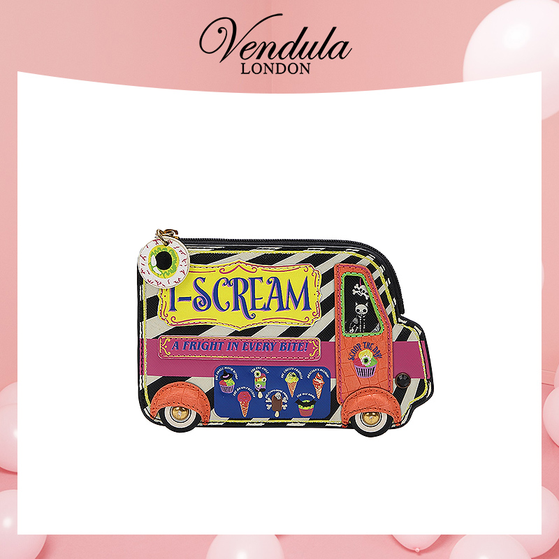 Vendula英国原创手工女包 恐怖冰淇淋系列百搭时尚个性拉链零钱包