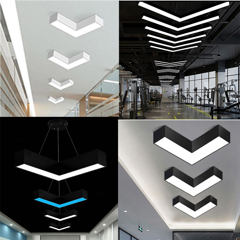 LED灯办公室箭头创意造型吊灯健身房店铺商场走廊过道V形工业风灯