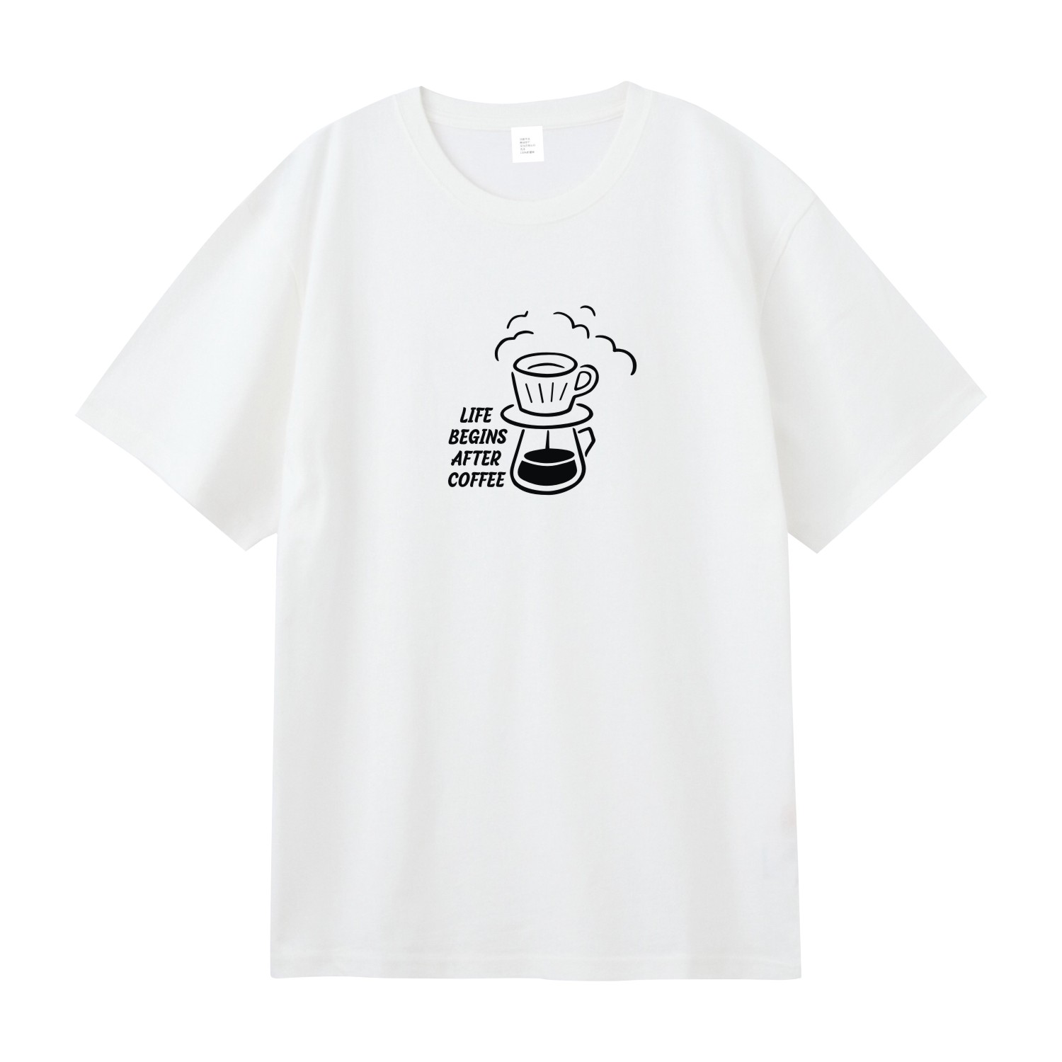 一件散发咖啡香气的T恤22女生夏季文艺风半袖上衣日系INS休闲体恤