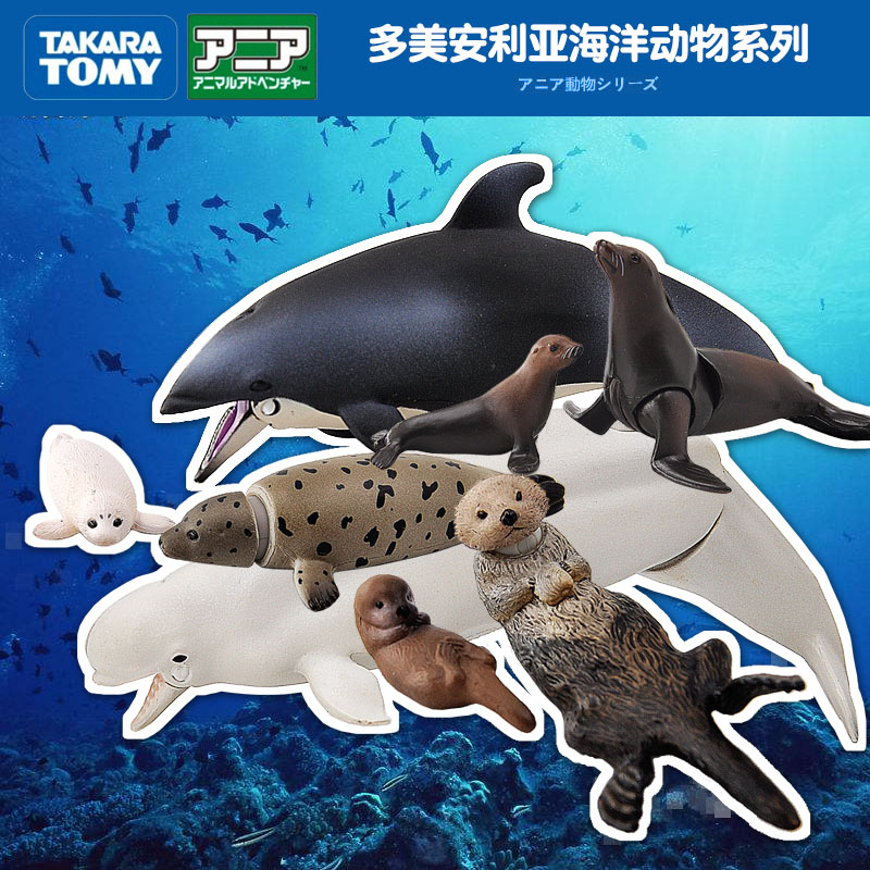 日本TOMY多美卡安丽亚仿真动物模型海洋动物海底世界海豹儿童玩具