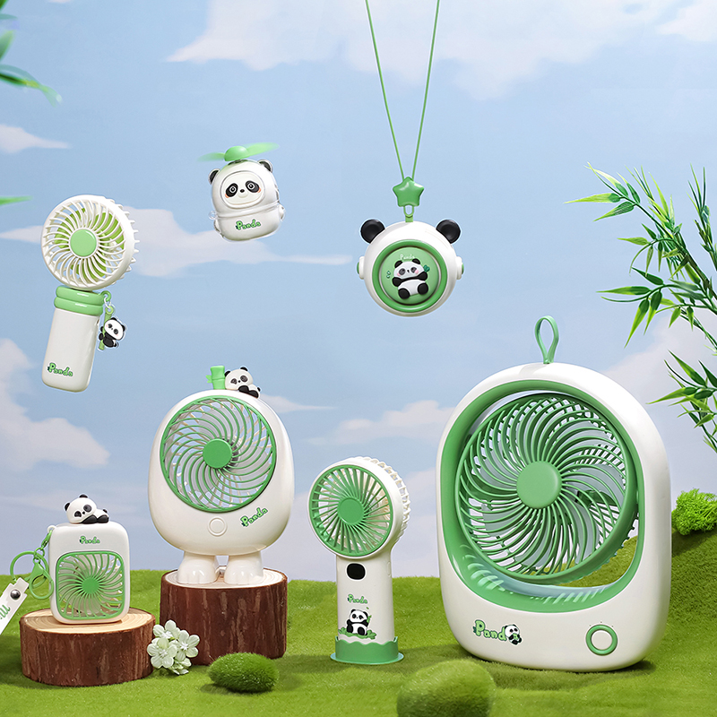 熊猫小风扇便携式随身手持儿童迷你小型充电可爱学生奖品礼物定制