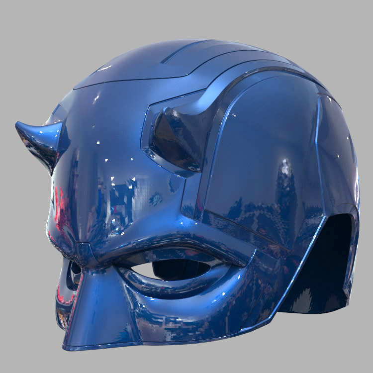3d打印图纸模型素材夜魔侠超胆侠STL可穿戴头盔F2358