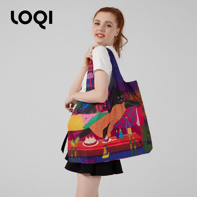 LOQI&Aurelia Durand艺术环保袋时尚插画购物袋轻便随身包 冬