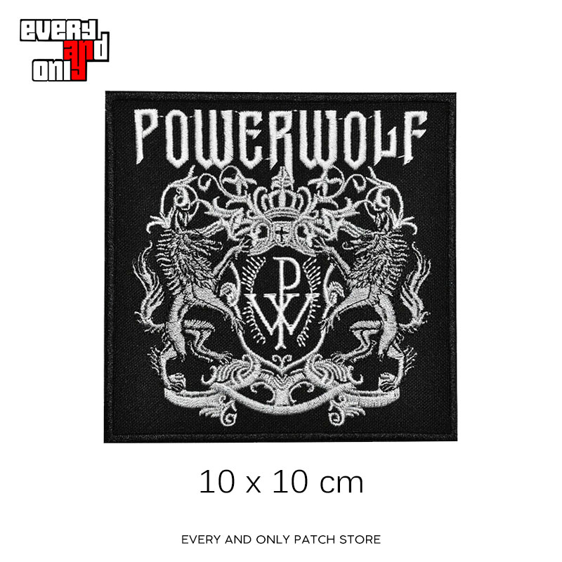 Powerwolf德国力量金属乐队LOGO立体刺绣Patch背标贴布标布贴
