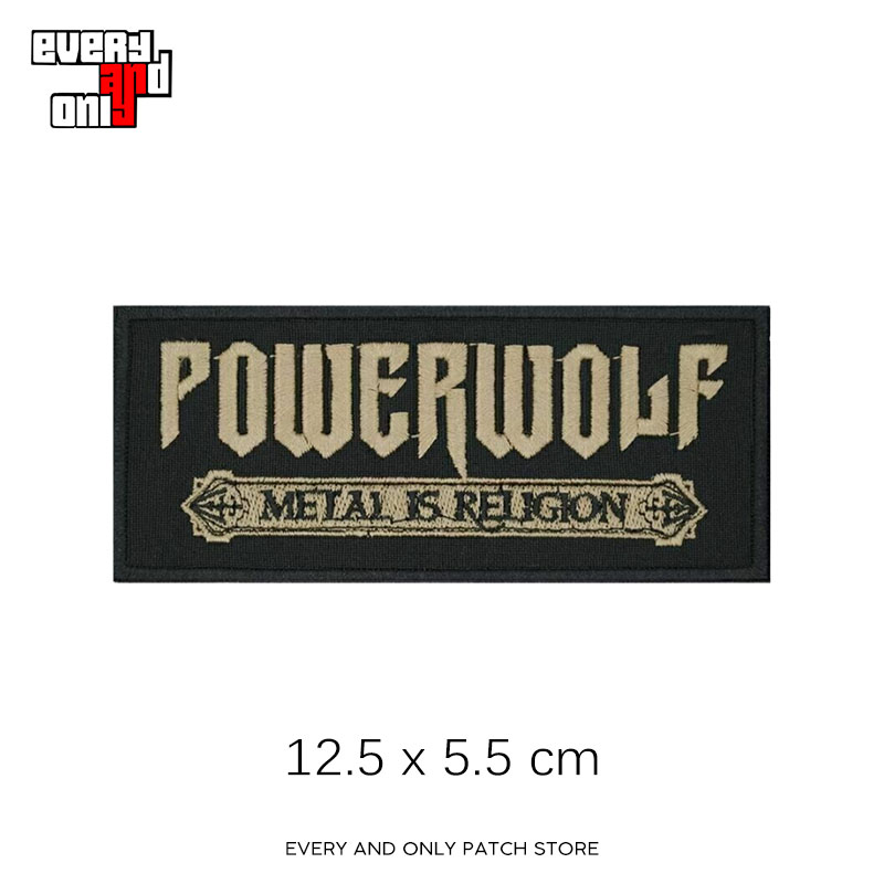 Powerwolf力量金属乐队LOGO周边立体刺绣Patch背标贴布标布贴