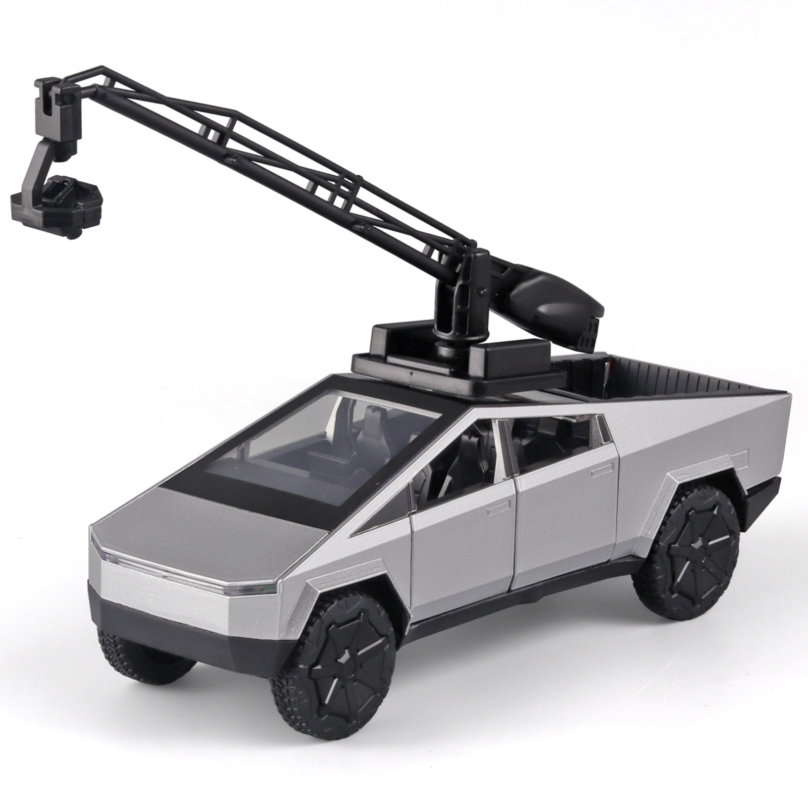 仿真1：32特斯拉电影车合金车模型 声光回力越野儿童玩具车直播推