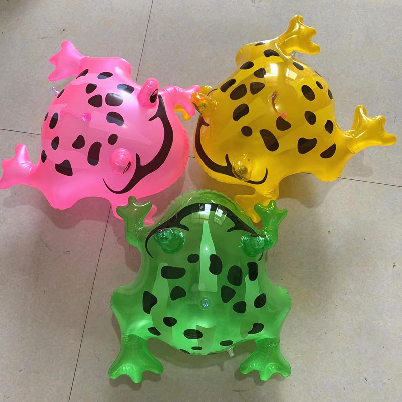 网红充气青蛙气球卖崽青蛙同款小青蛙摆摊卡通动物儿童玩具眼带灯