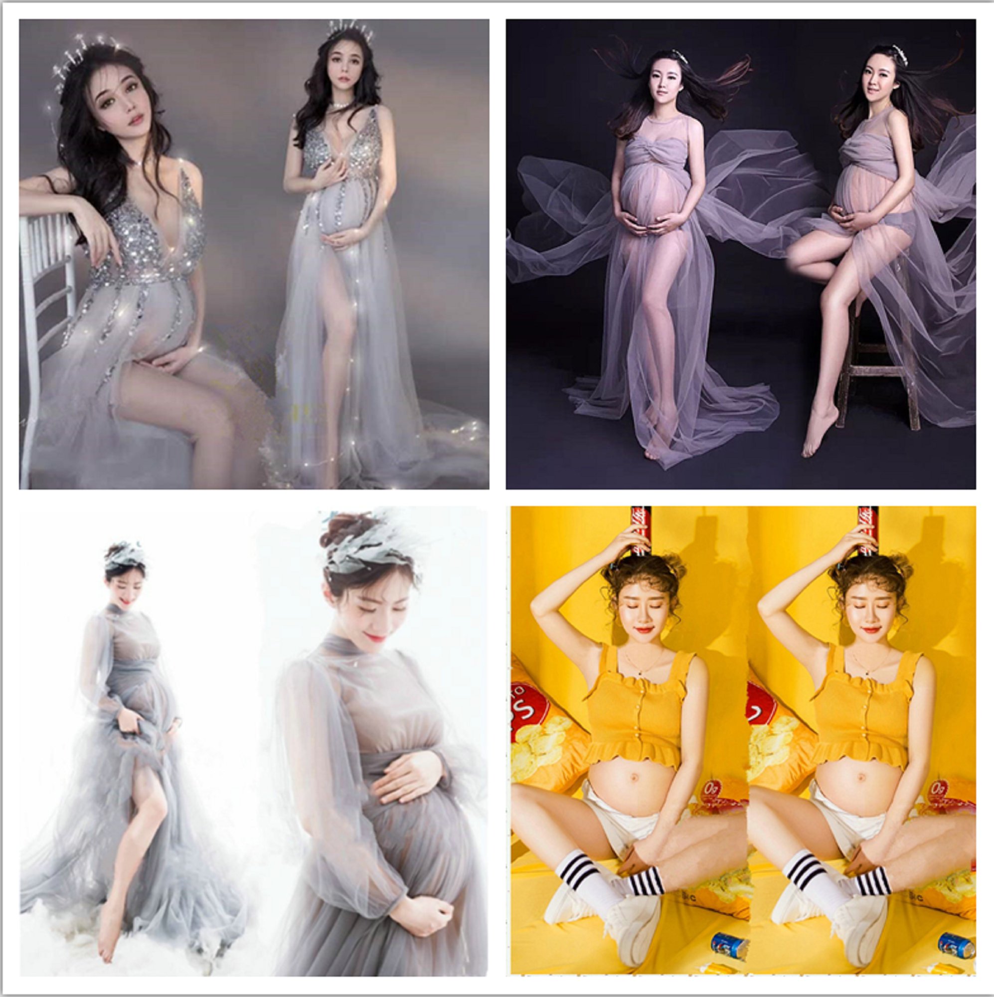 新款影楼孕妇主题写真服装个性唯美孕妇拍照妈咪摄影衣服韩版孕味