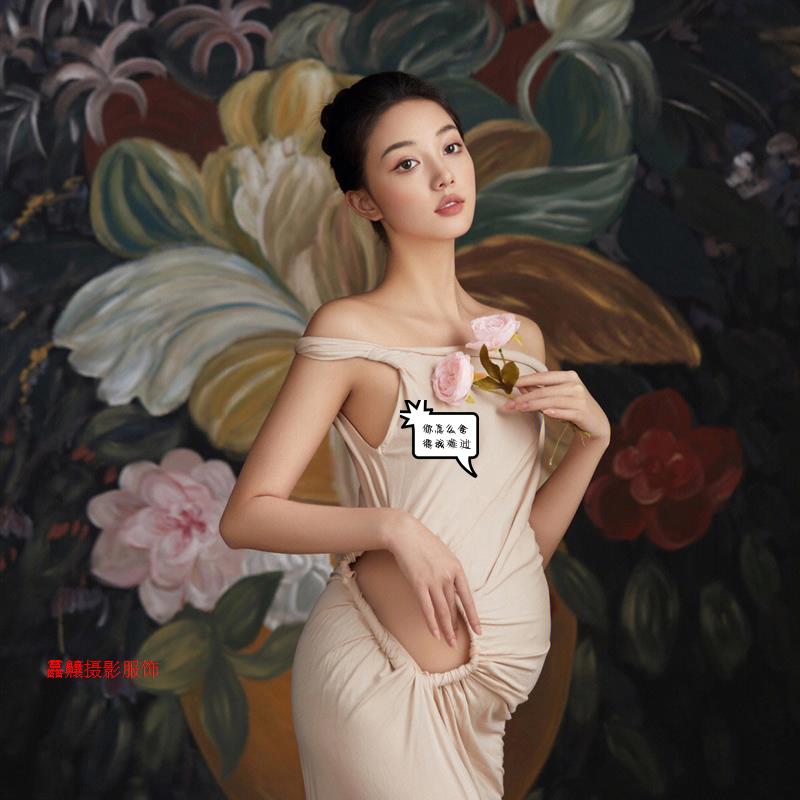 2024新款韩版影楼孕妇主题写真服装唯美孕妇写真拍照妈咪摄影衣服