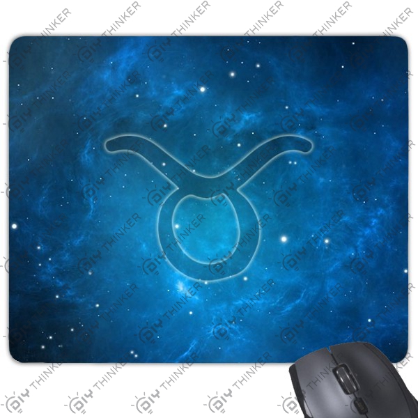 星空图案夜空金牛座星座符号创意设计定制加厚游戏鼠标垫办公桌垫