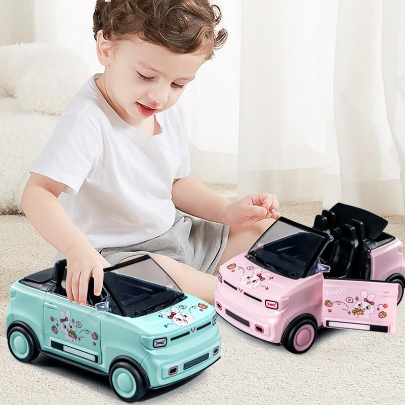 五菱宏光mini小汽车车模四开门面包车玩具仿真汽车模型儿童玩具车