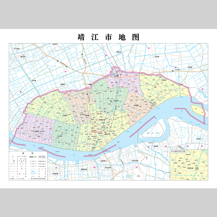靖江市地图电子版设计素材文件