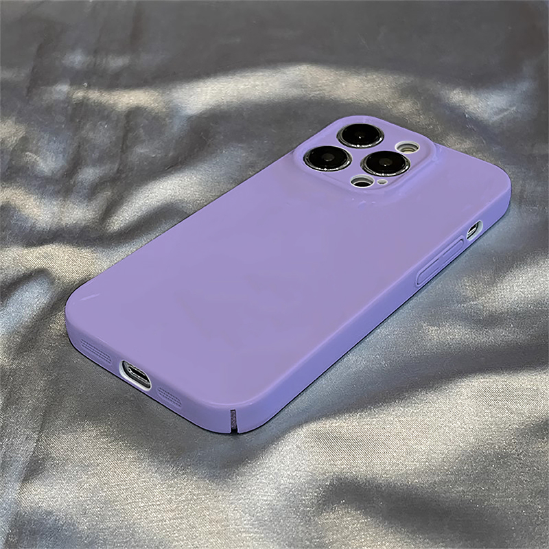 纯色淡雅紫适用苹果15手机壳新款iphone14promax全包SE3/2菲林XR软XS硬壳7保护套8plus超轻薄12/13mini高档11