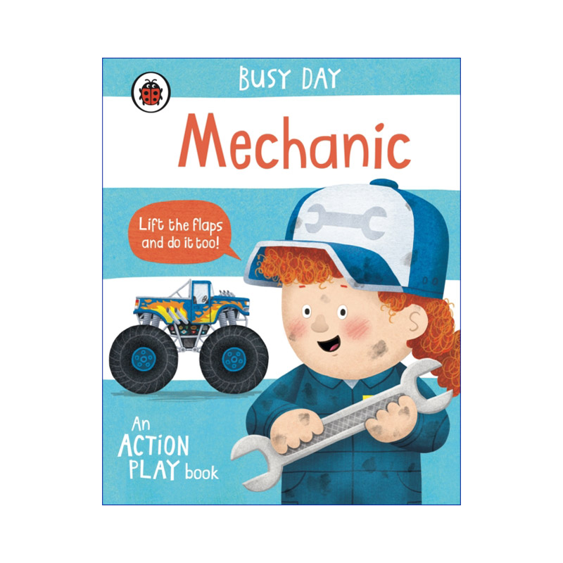 英文原版 Busy Day Mechanic 小瓢虫职业纸板书 机械师 英文版 进口英语原版书籍