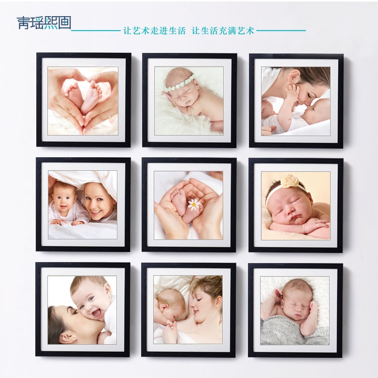 母婴室装饰画新生儿可爱宝宝照片墙画医院产房月子会所母乳宣传画
