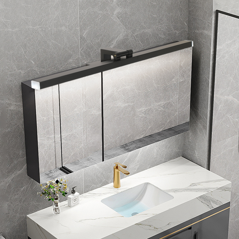 柜顶安装镜前灯led卫生间可免打孔镜柜专用铝材灯体浴室柜镜子灯
