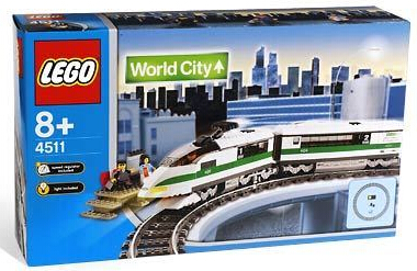 乐高LEGO 9v火车 4511高速列车 绝版玩具2003款儿童智力拼接款