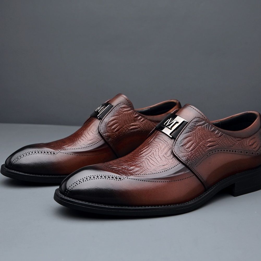 6-1161-1-柏尼烟斗-温州皮鞋手工皮鞋男士商务皮鞋头层牛皮高端