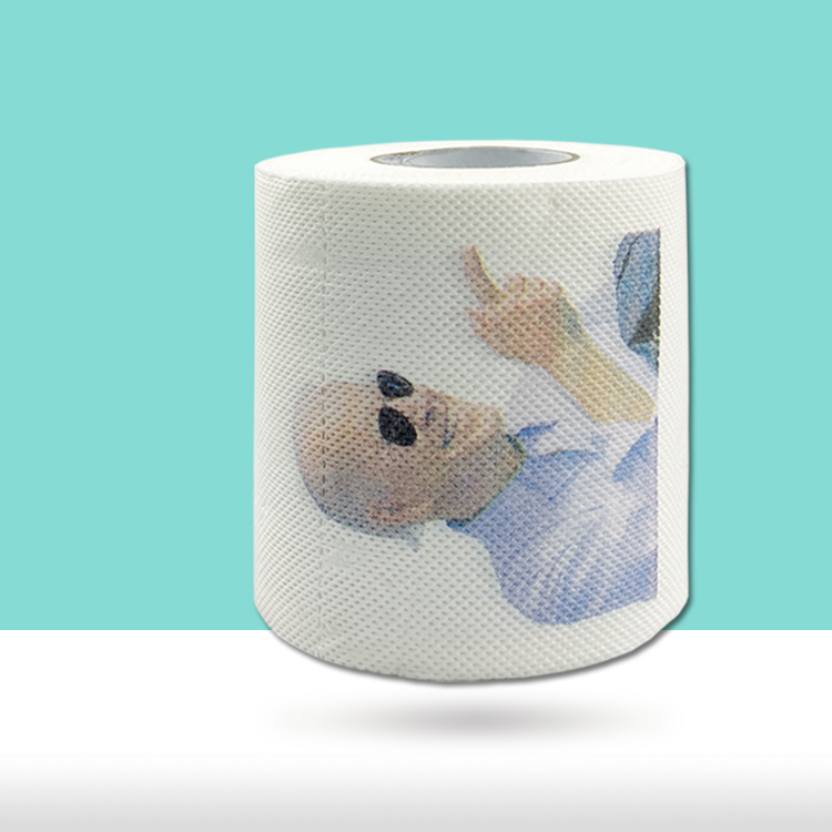2层25M有芯卷纸创意定制美国总统拜登卫生纸人物头像彩色印花厕纸