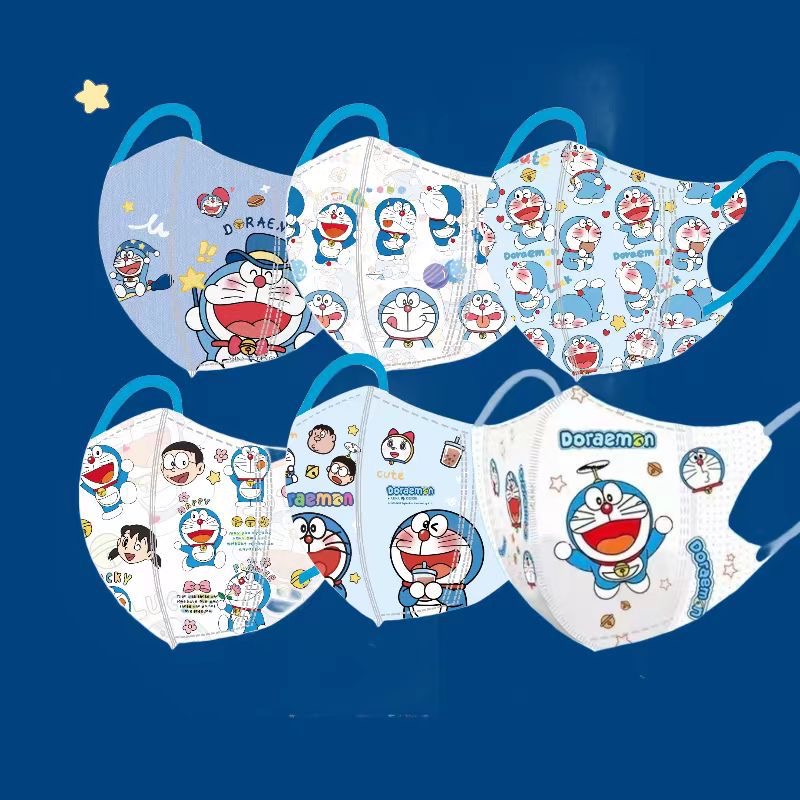 哆啦A梦儿童口罩专用3d立体小孩4-12岁男孩口耳罩叮当猫卡通图案