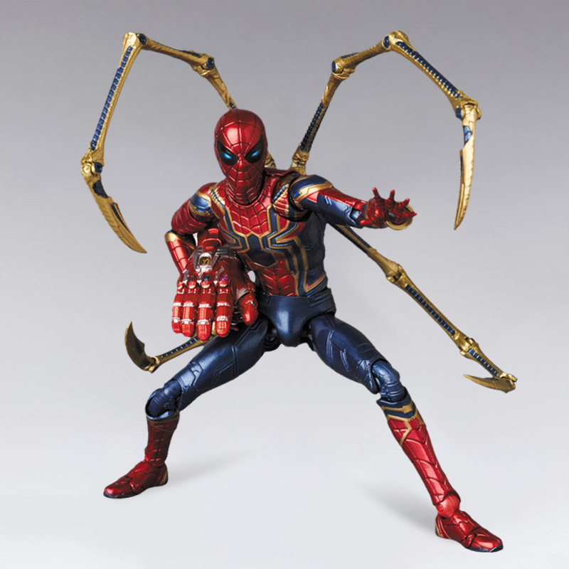 钢铁蜘蛛侠可动玩具彼得帕克迈尔斯模型漫威复联英雄钢铁SHF手办