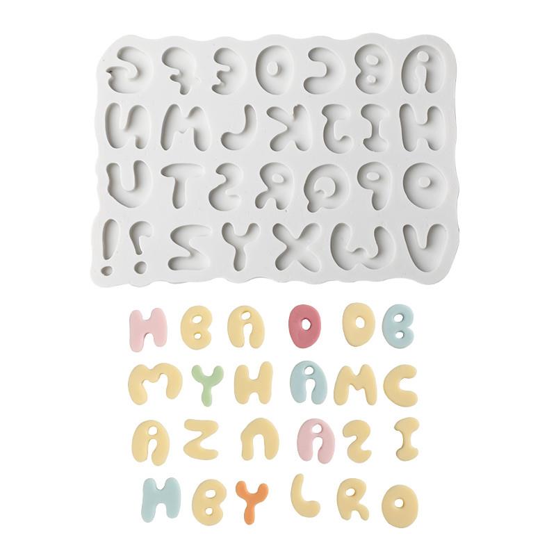 巧克力数字字母模具 翻糖蛋糕生日26英文大小写艺术字diy烘焙磨具