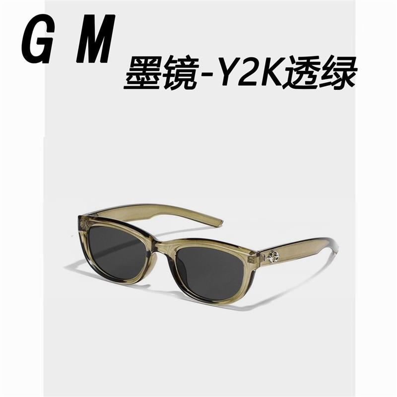 GM新款太阳镜女士经典复古猫眼墨镜男士防紫外线太阳眼镜框架