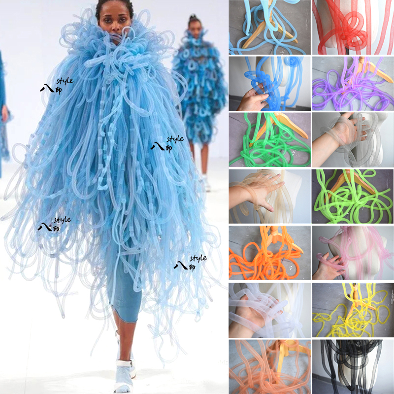 创意设计彩色弹力扭曲软管 立体造型服装DIY手工婚礼装饰画包布料