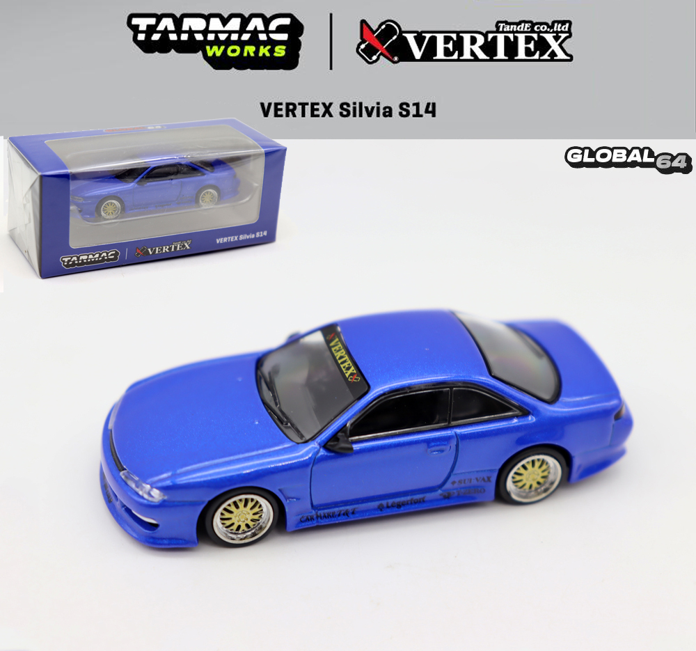 TW合金车1 64 飞鸡日产Silvia S14 跑车尼桑汽车模型经典摆件礼品